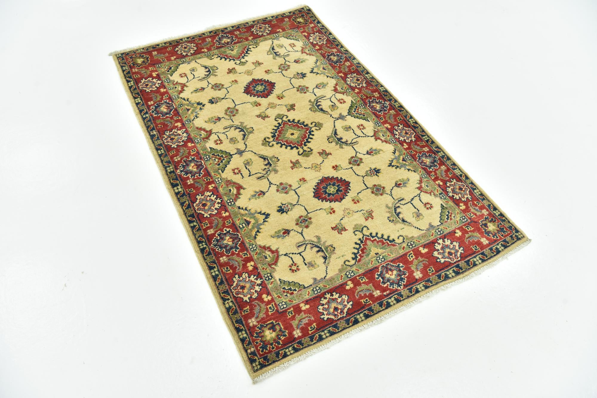 3' 4 x 5' 2 Hand Knotted Kazak Rug