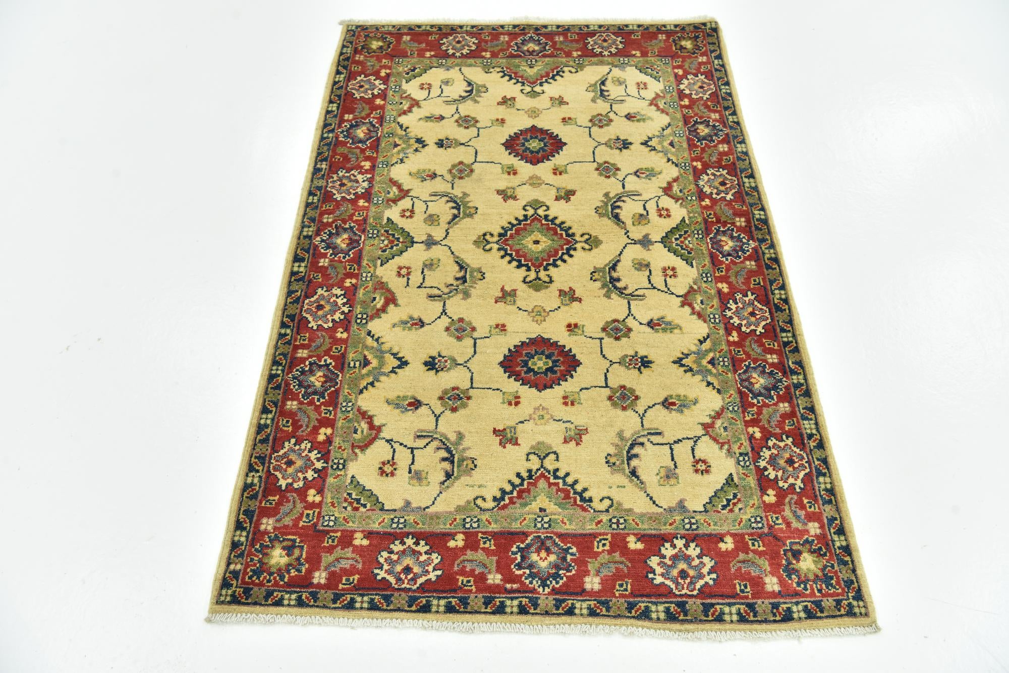 3' 4 x 5' 2 Hand Knotted Kazak Rug