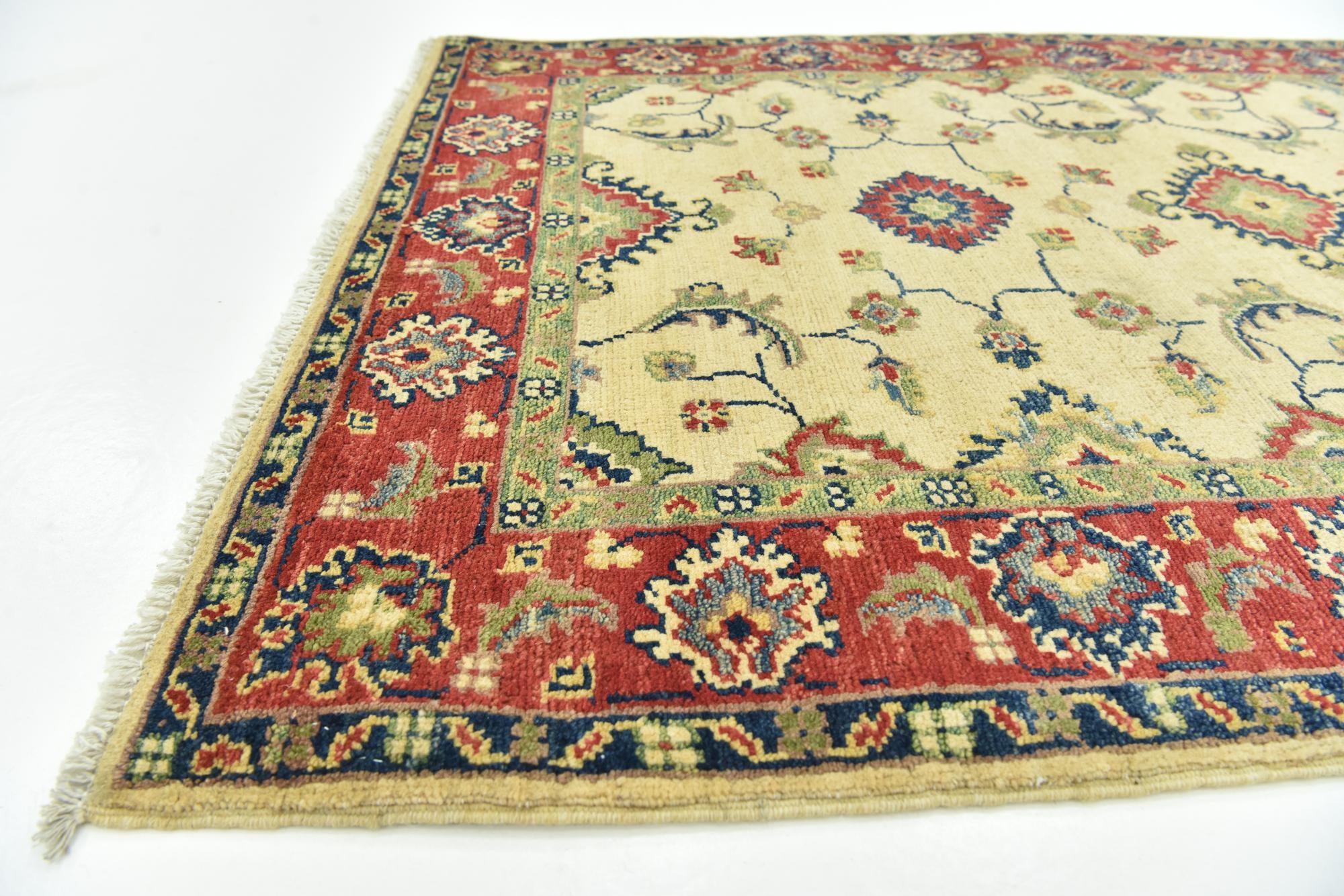 3' 4 x 5' 2 Hand Knotted Kazak Rug