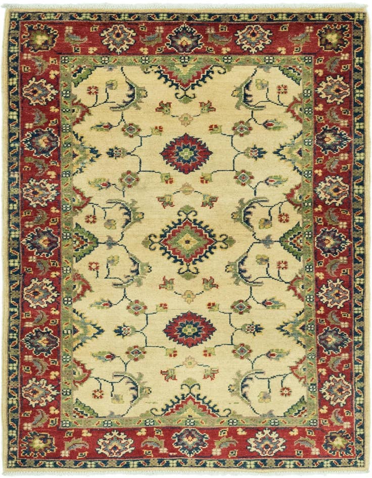 Detail image of 3' 4 x 5' 2 Hand Knotted Kazak Rug