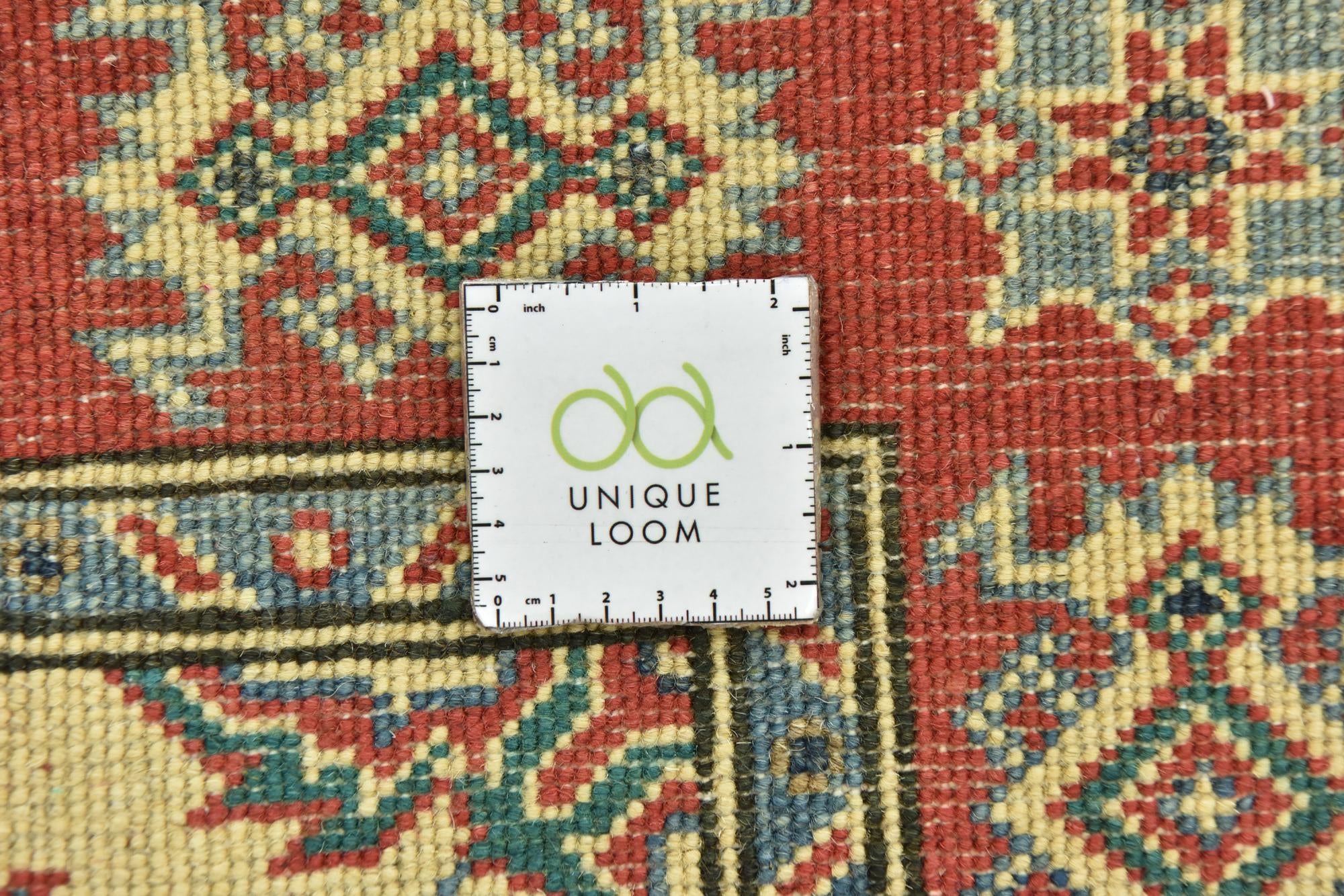 3' 4 x 4' 10 Hand Knotted Kazak Rug