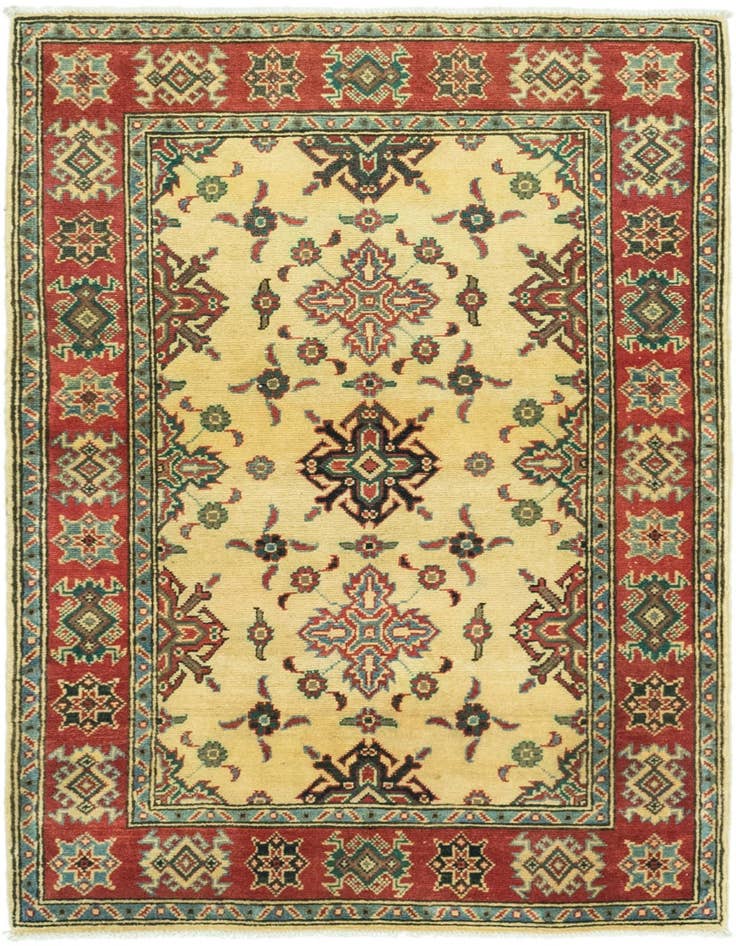 Detail image of 3' 4 x 4' 10 Hand Knotted Kazak Rug