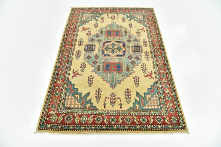 Detail image of 4' x 6' Hand Knotted Kazak Rug