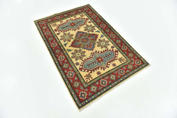 3' 3 x 4' 9 Hand Knotted Kazak Rug