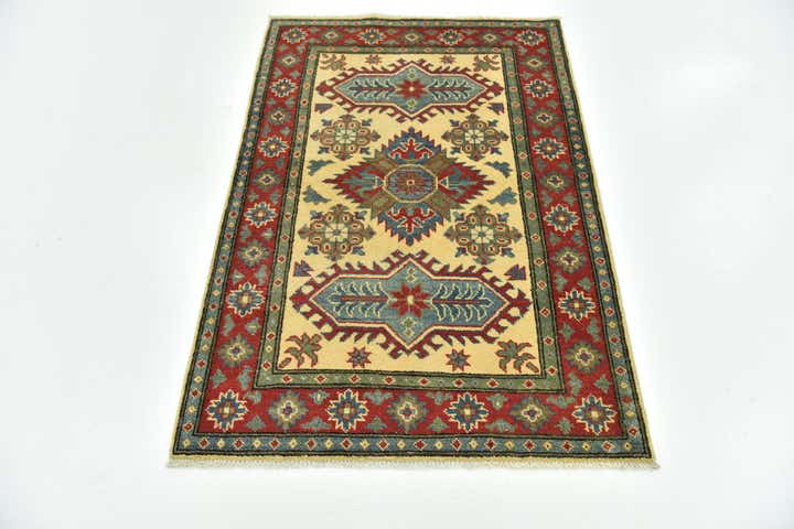 3' 3 x 4' 9 Hand Knotted Kazak Rug