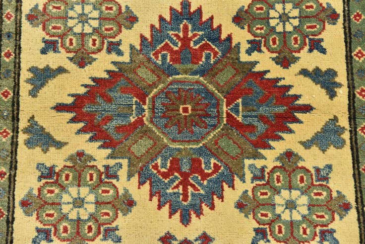 Detail image of 3' 3 x 4' 9 Hand Knotted Kazak Rug