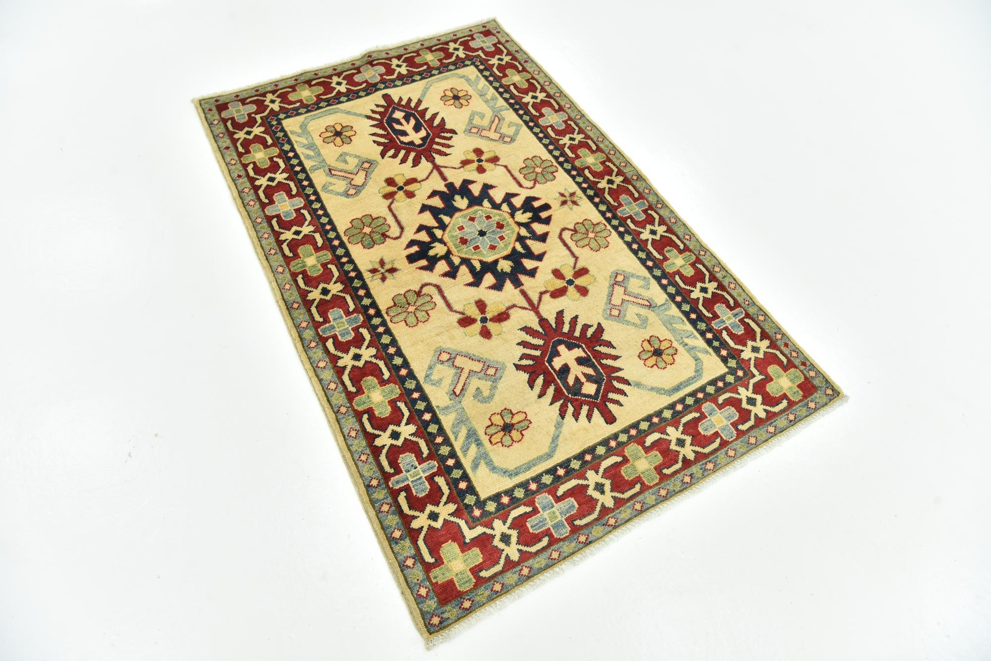 3' 3 x 5' Hand Knotted Kazak Rug