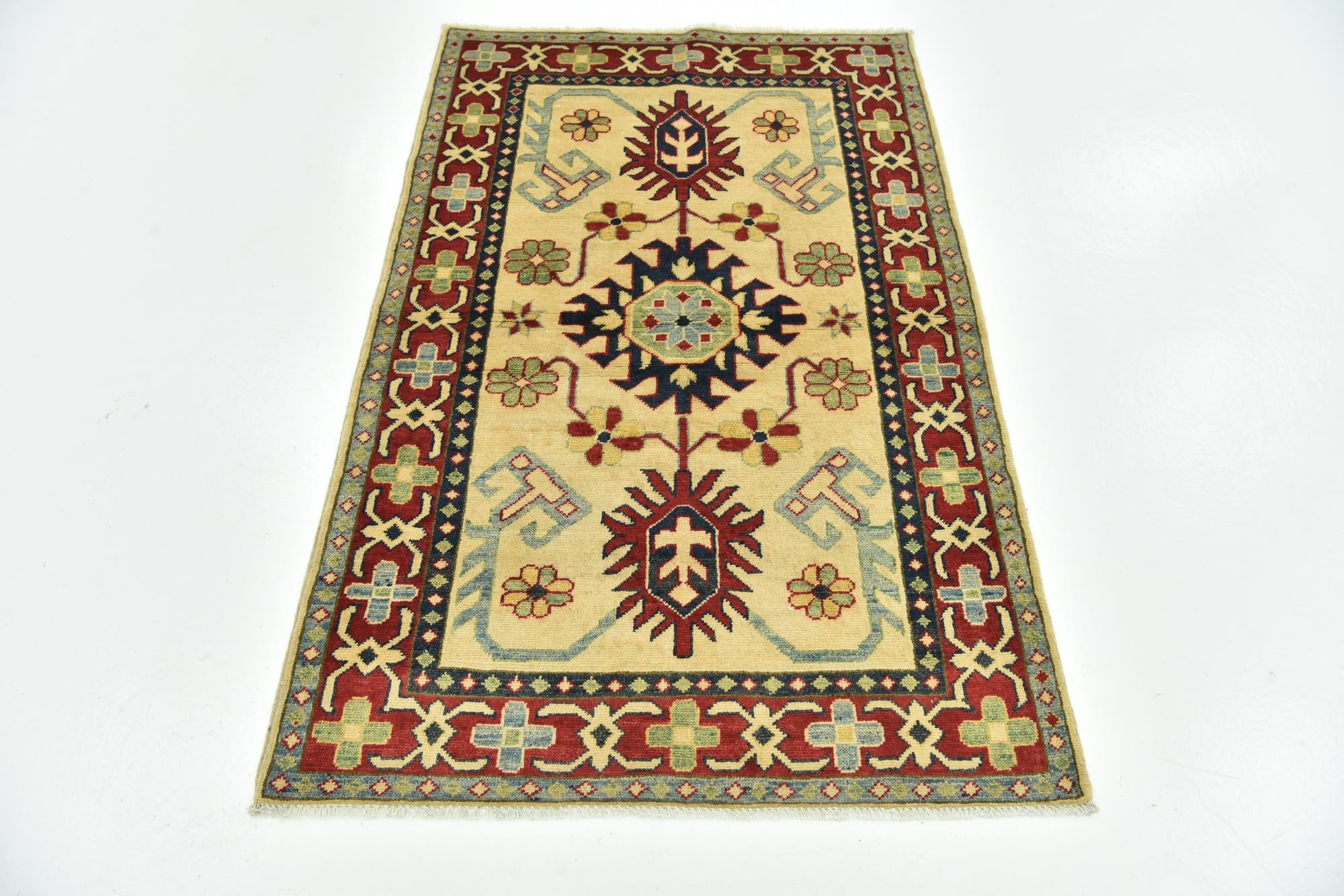 3' 3 x 5' Hand Knotted Kazak Rug