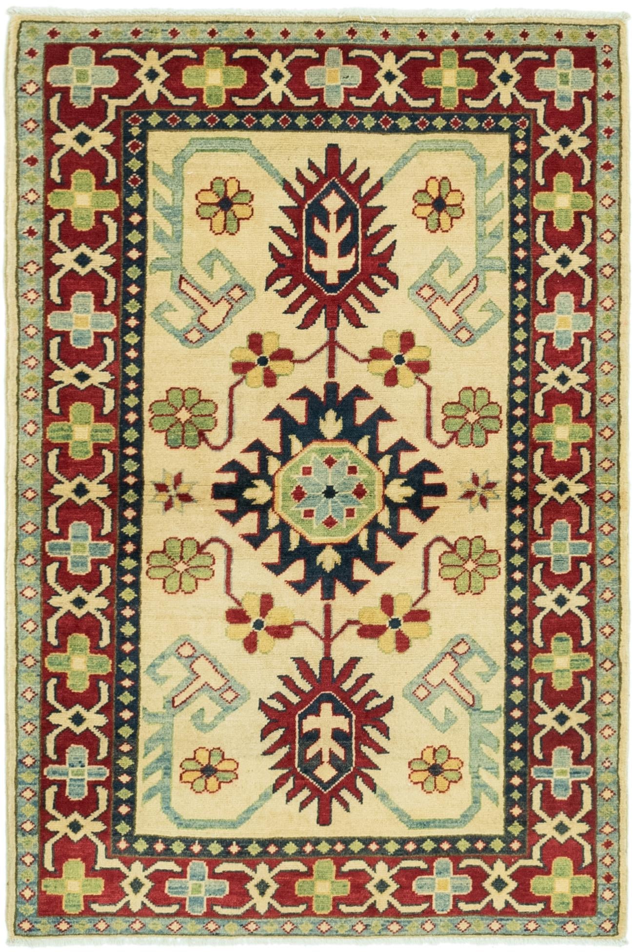 3' 3 x 5' Hand Knotted Kazak Rug