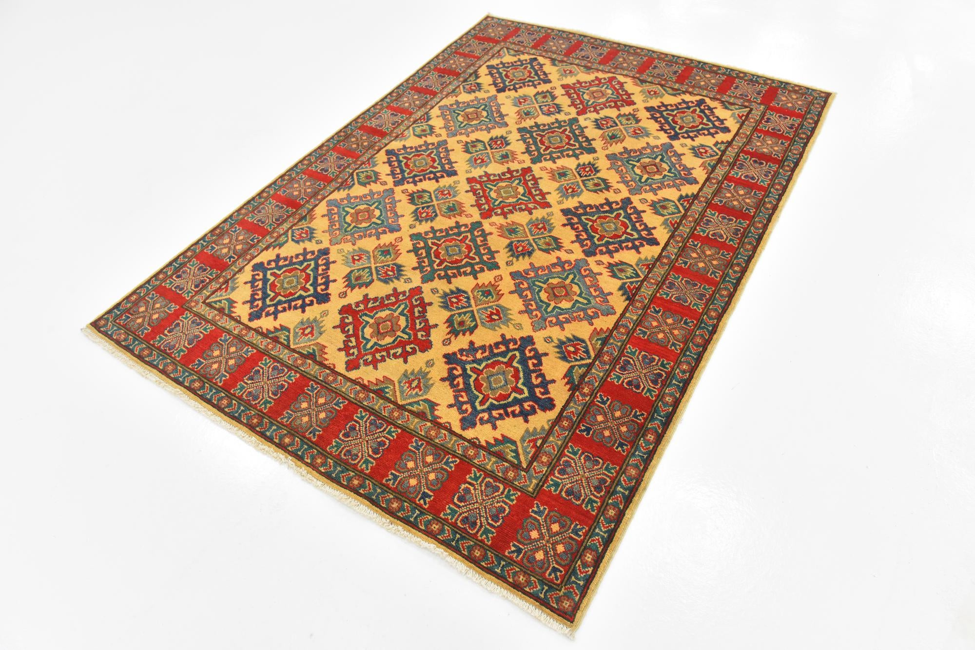 5' x 7' Hand Knotted Kazak Rug