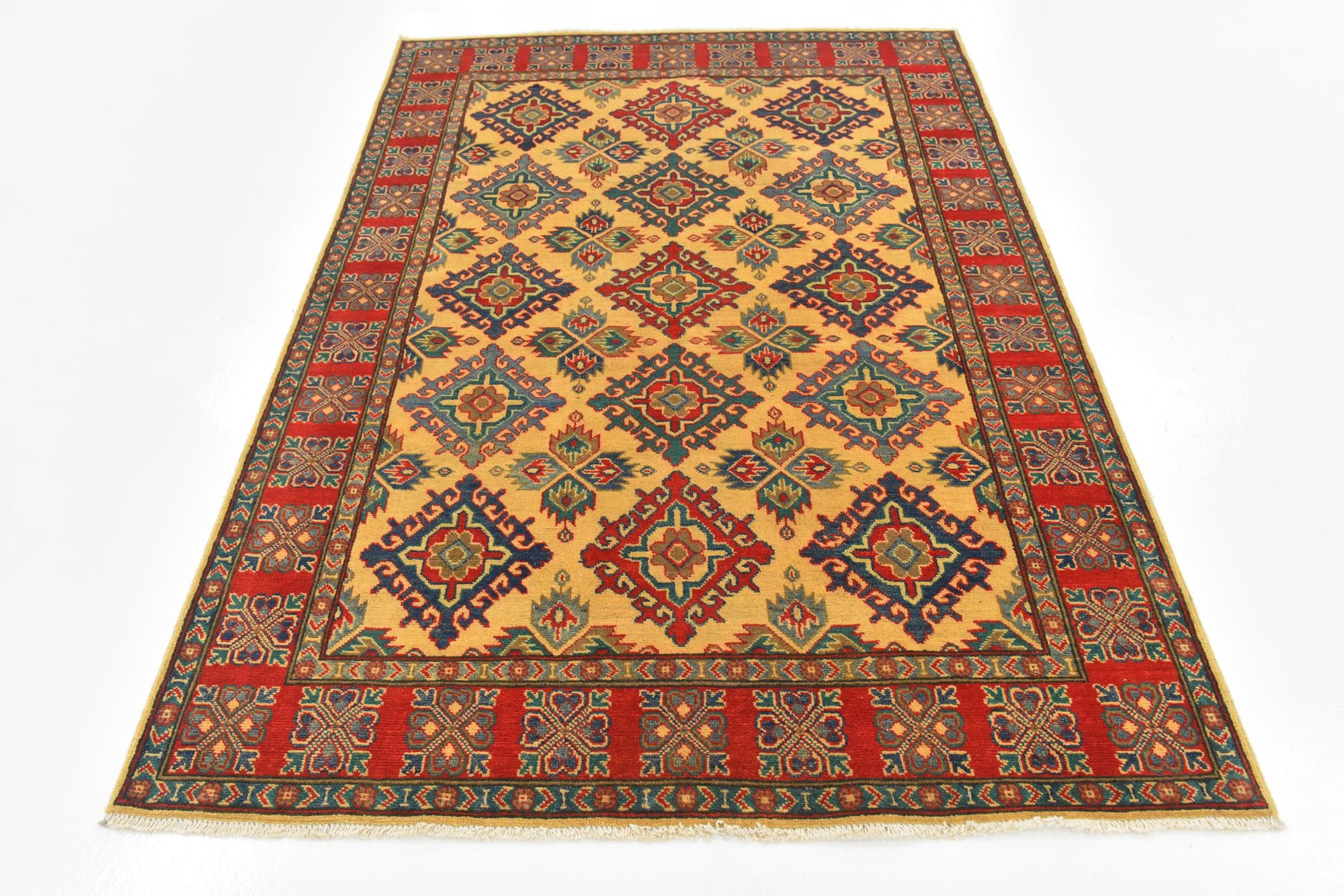 5' x 7' Hand Knotted Kazak Rug