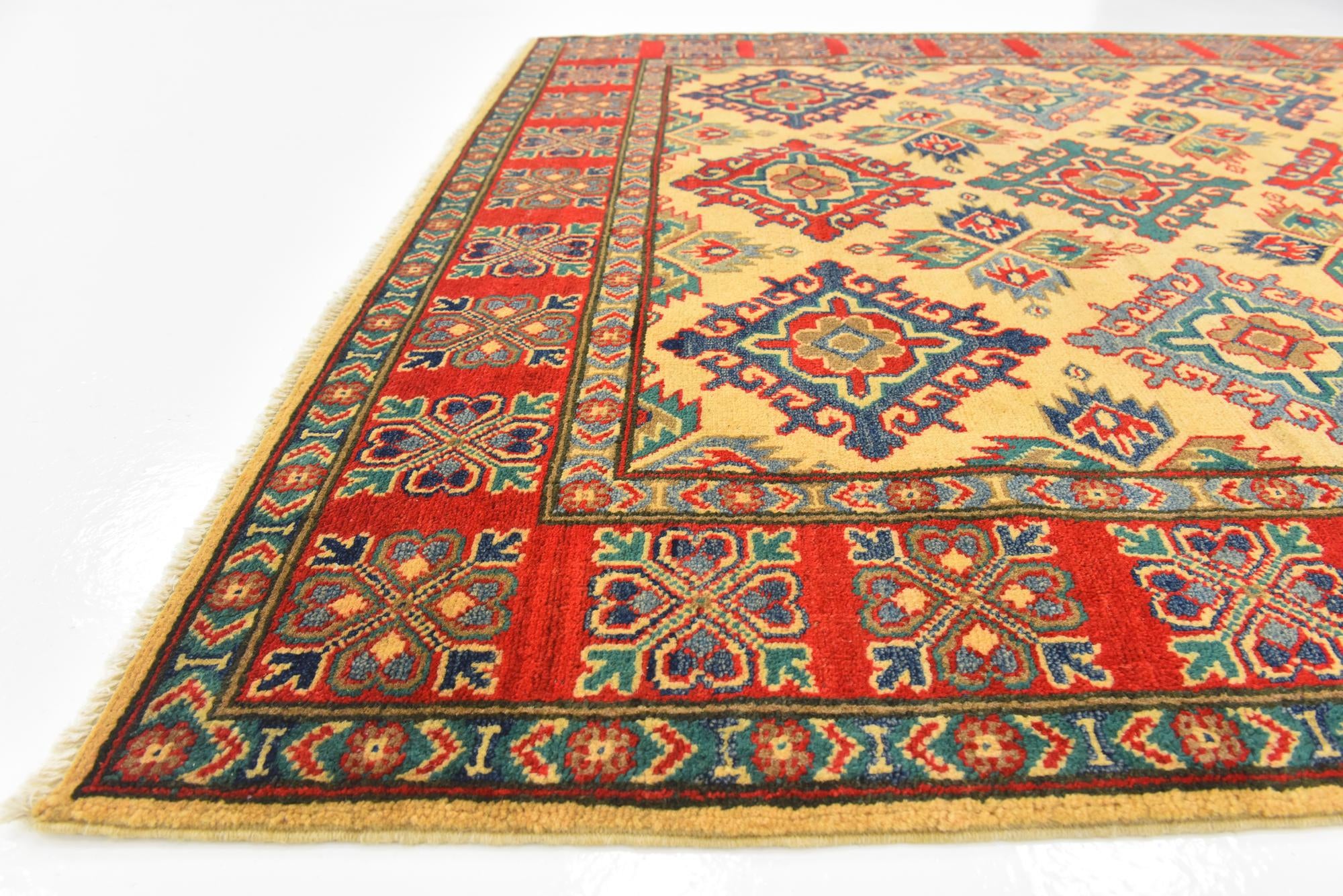 5' x 7' Hand Knotted Kazak Rug