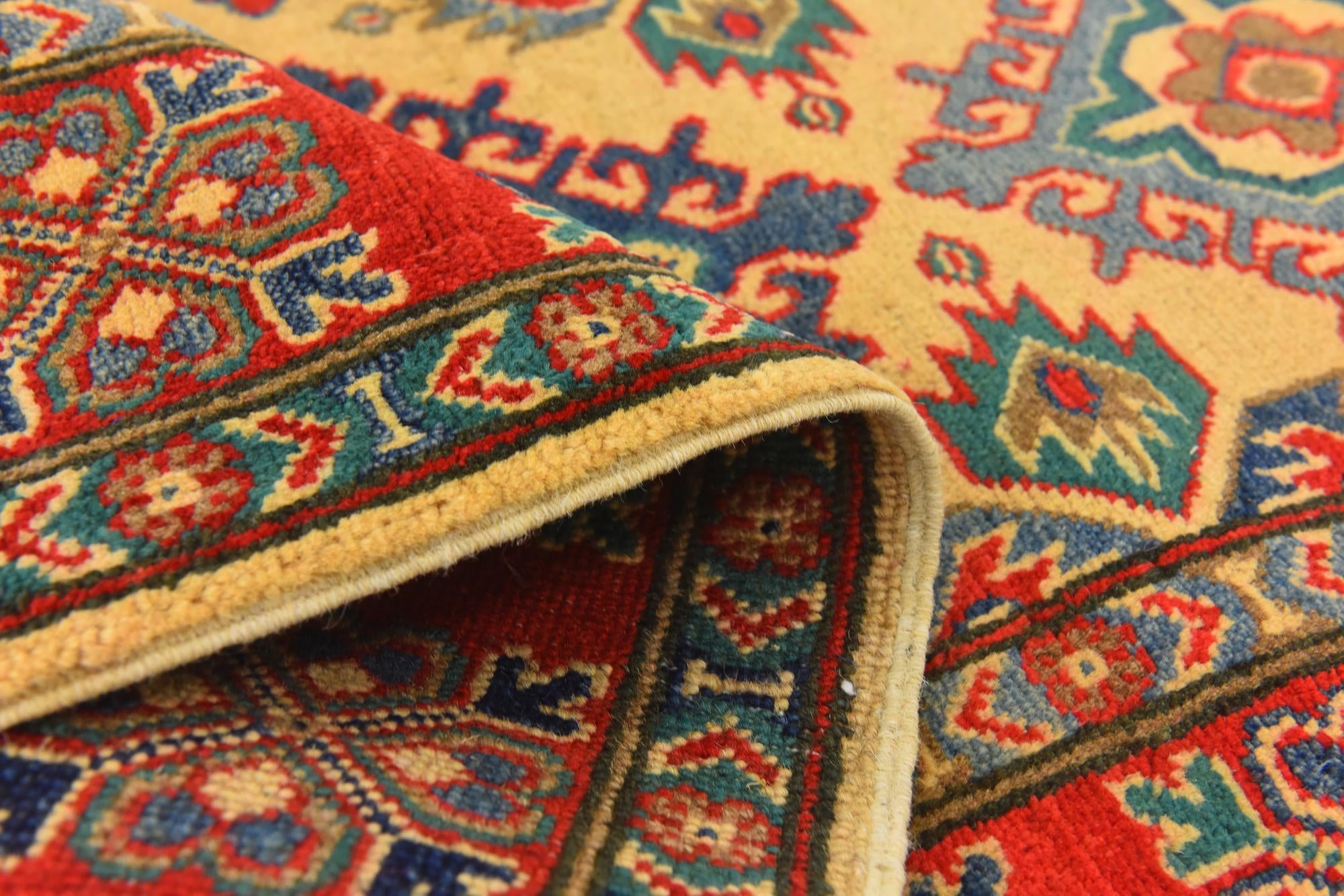 5' x 7' Hand Knotted Kazak Rug