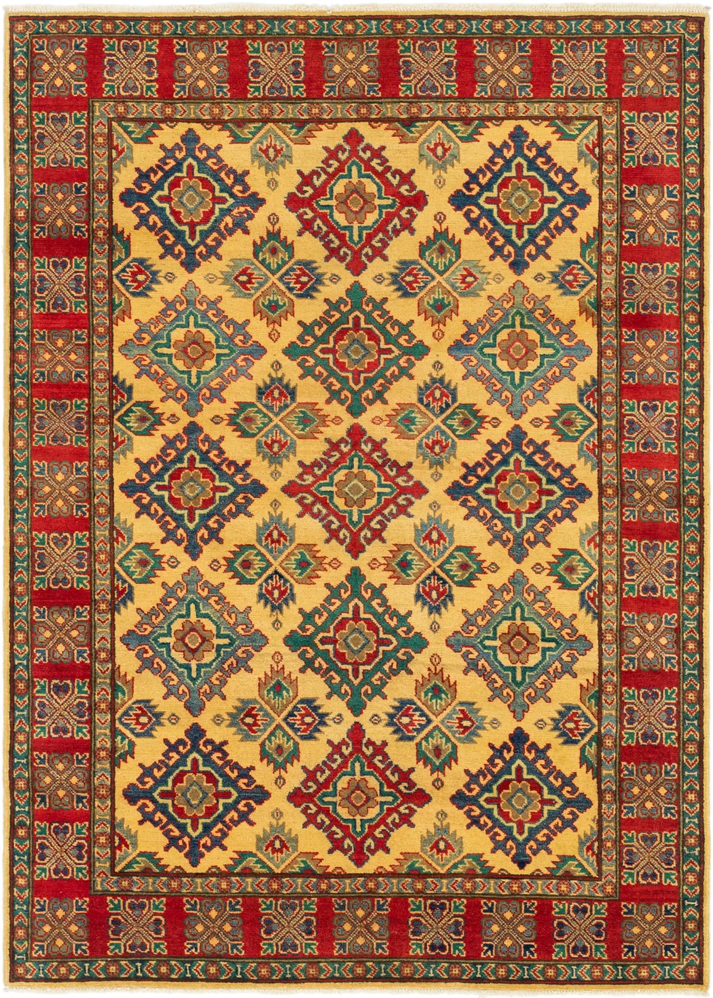 5' x 7' Hand Knotted Kazak Rug