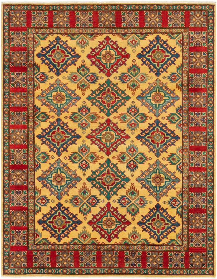 Detail image of 5' x 7' Hand Knotted Kazak Rug