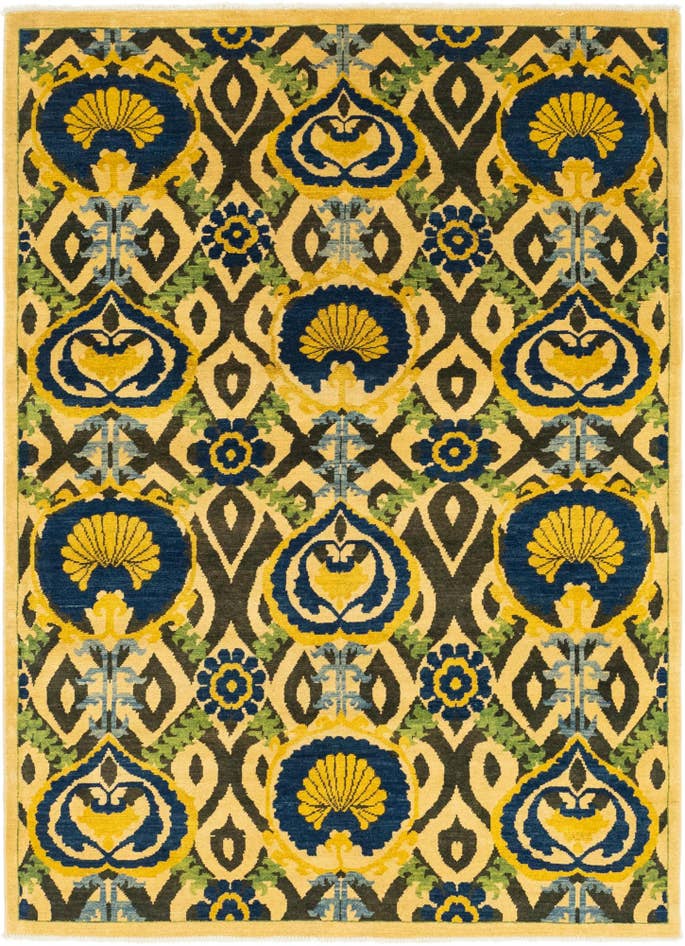 Detail image of 4' 10 x 6' 9 Hand Knotted Kazak Rug