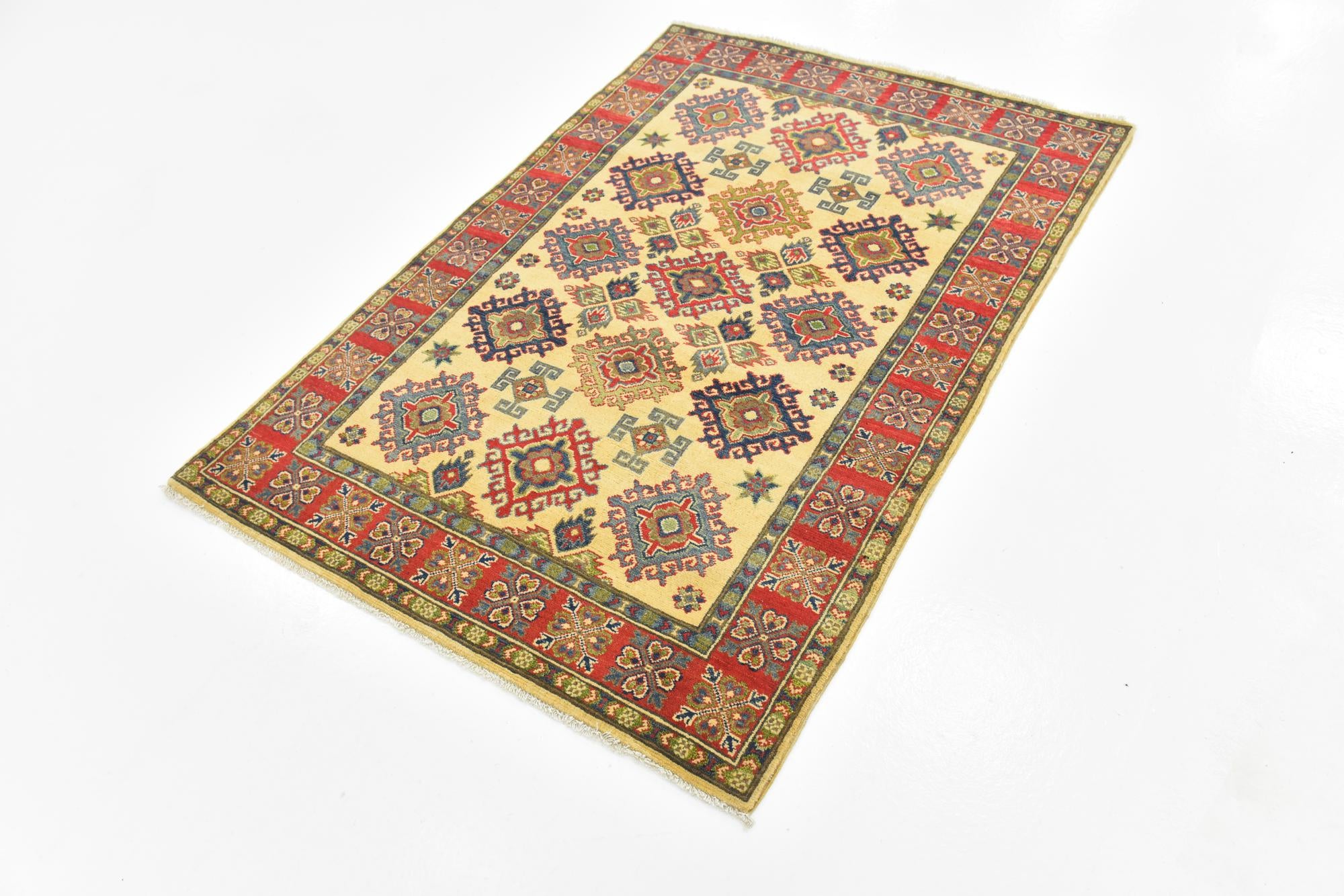 4' x 6' Hand Knotted Kazak Rug