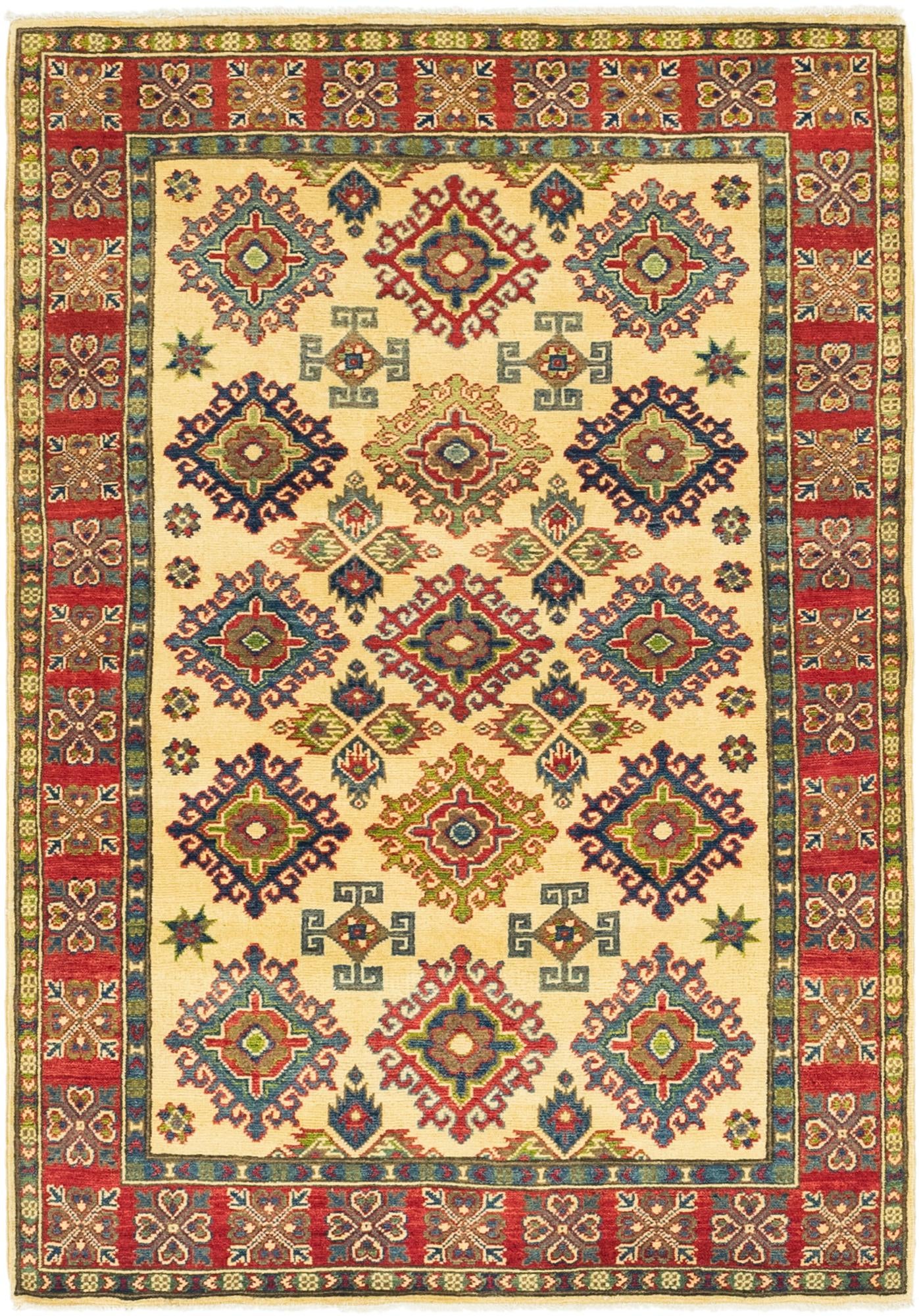 4' x 6' Hand Knotted Kazak Rug