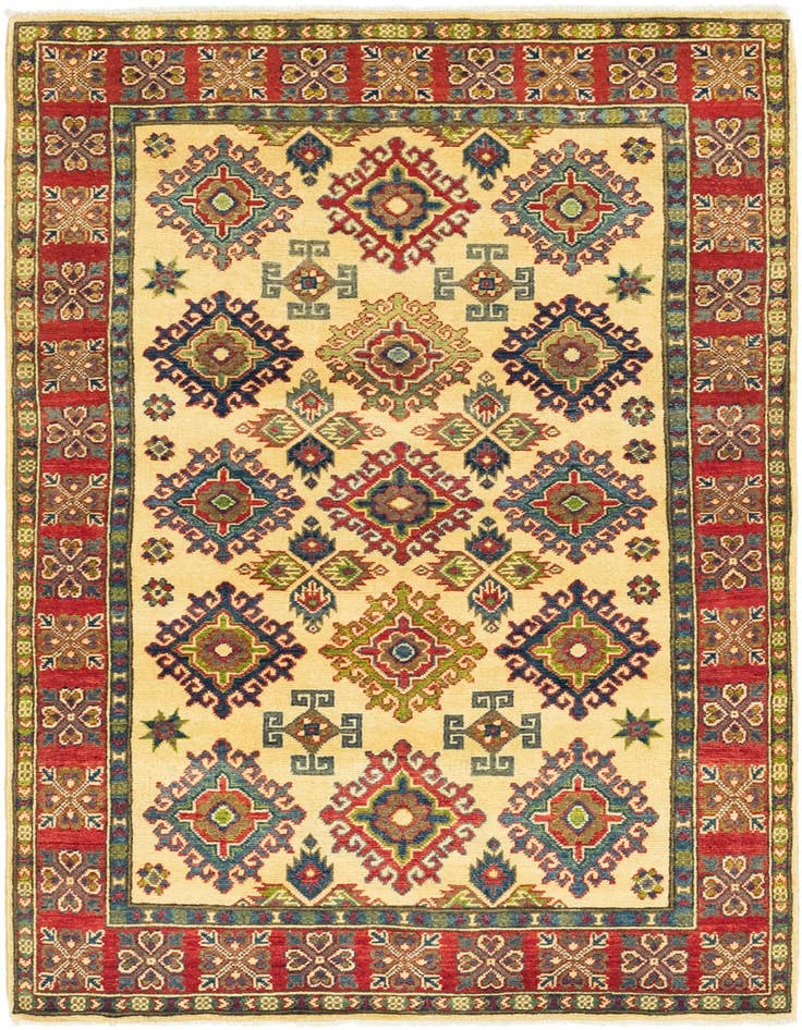 Detail image of 4' x 6' Hand Knotted Kazak Rug