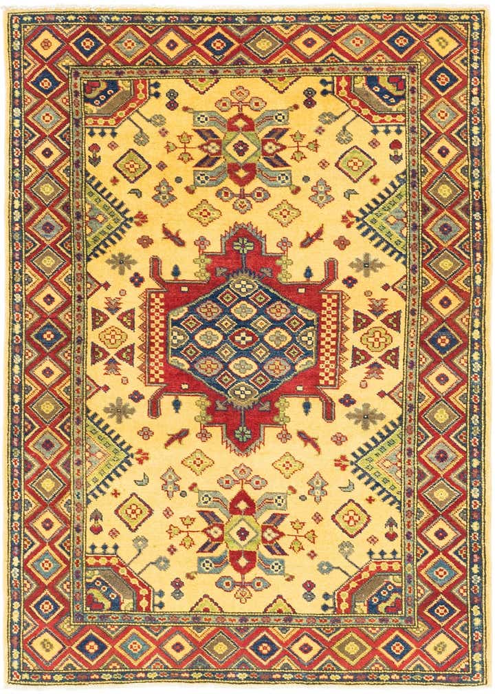 4' x 6' 2 Hand Knotted Kazak Rug