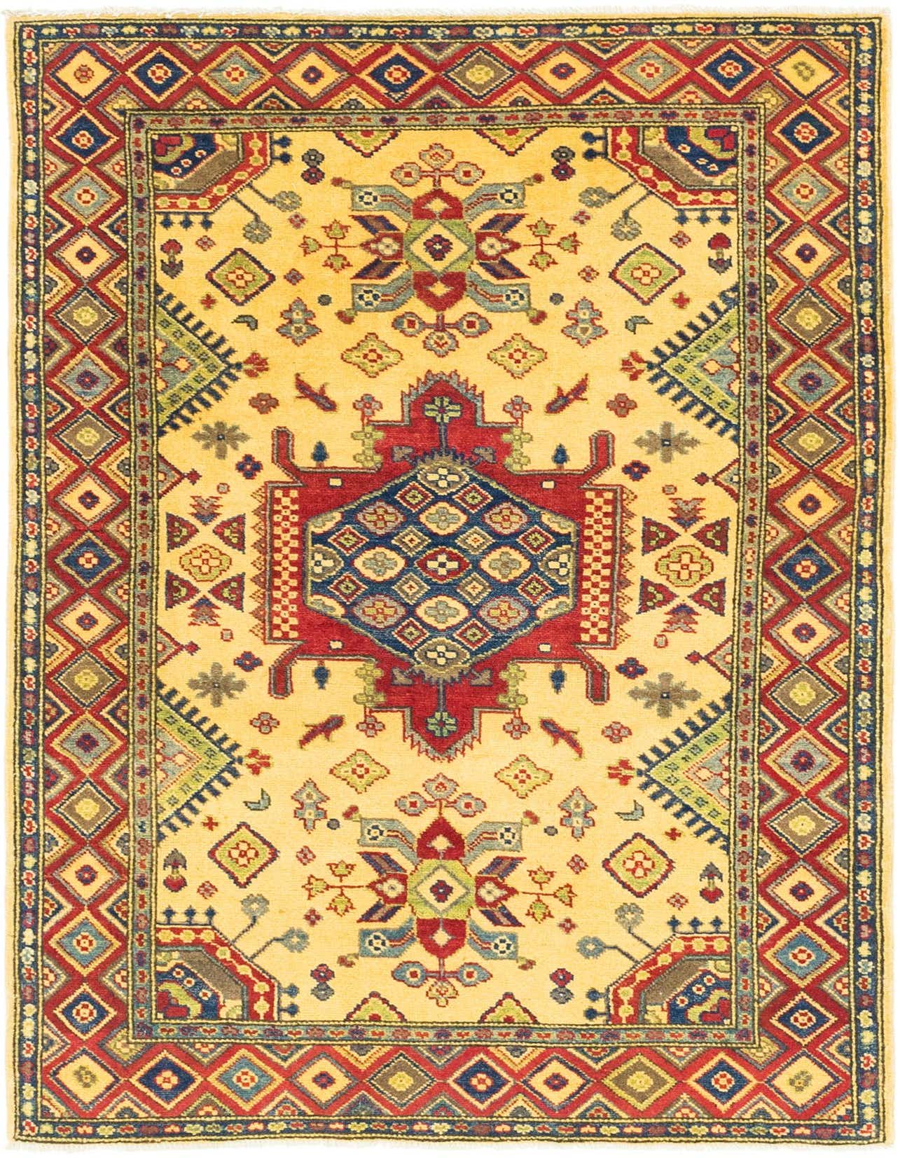 4' x 6' 2 Hand Knotted Kazak Rug