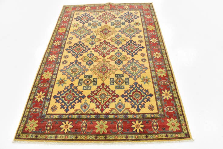 Detail image of 4' x 6' 4 Hand Knotted Kazak Rug