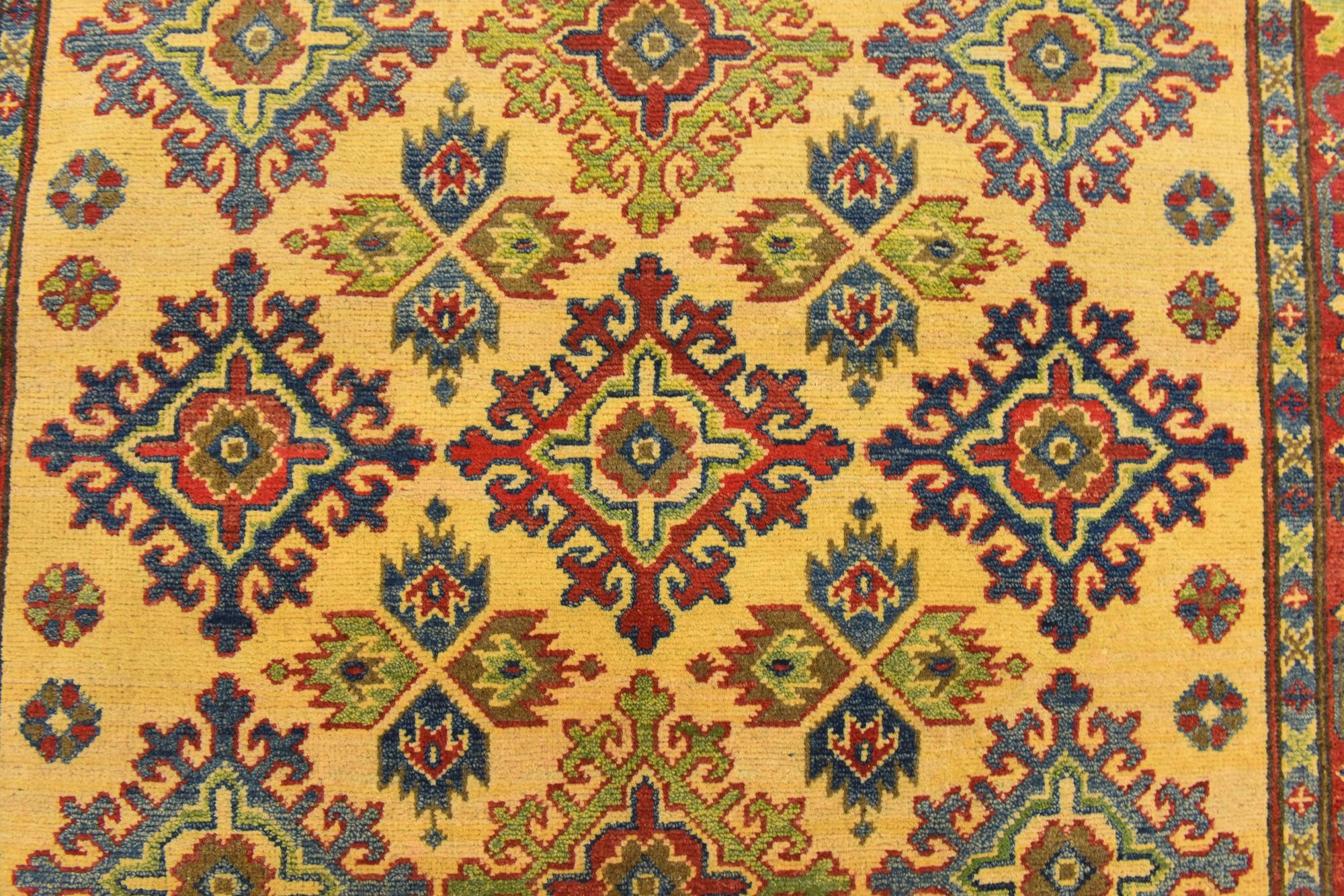 4' x 6' 4 Hand Knotted Kazak Rug