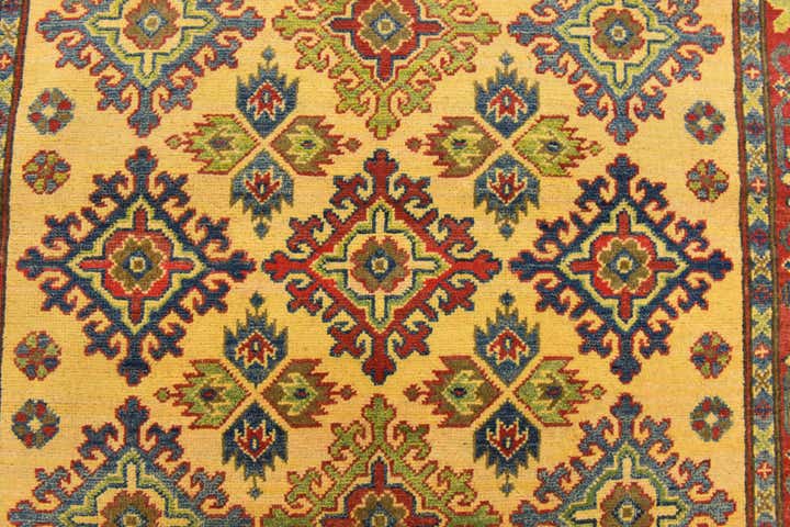 4' x 6' 4 Hand Knotted Kazak Rug