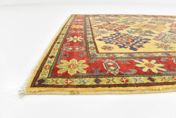 Detail image of 4' x 6' 4 Hand Knotted Kazak Rug