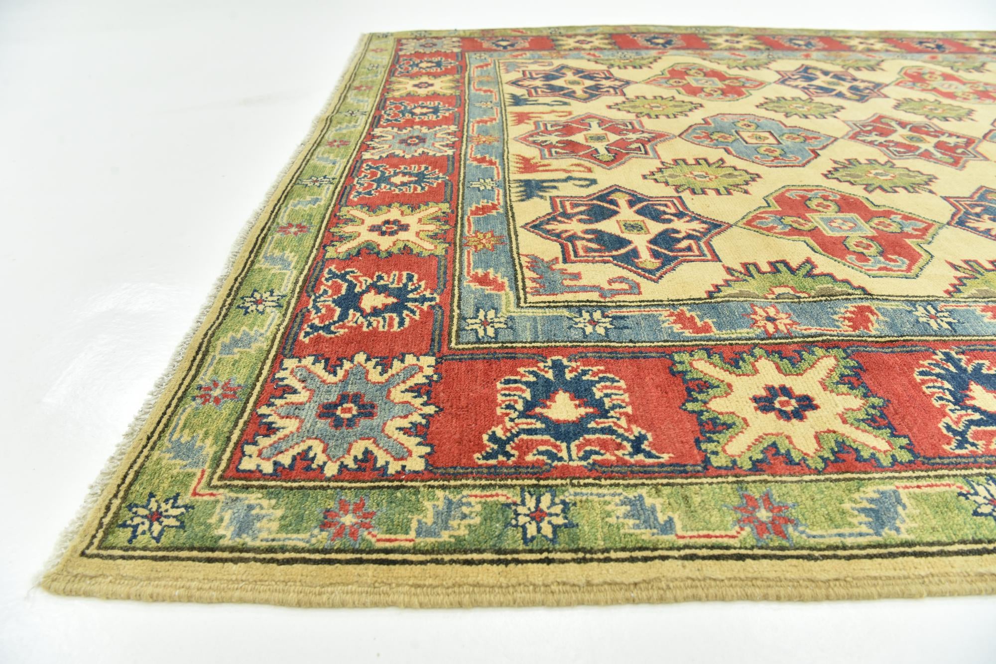 6' 10 x 8' 9 Hand Knotted Kazak Rug