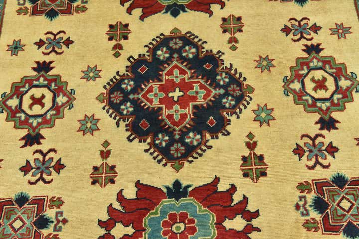 6' 7 x 9' 3 Hand Knotted Kazak Rug