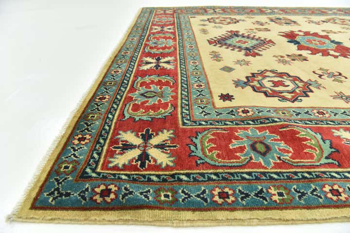 6' 7 x 9' 3 Hand Knotted Kazak Rug