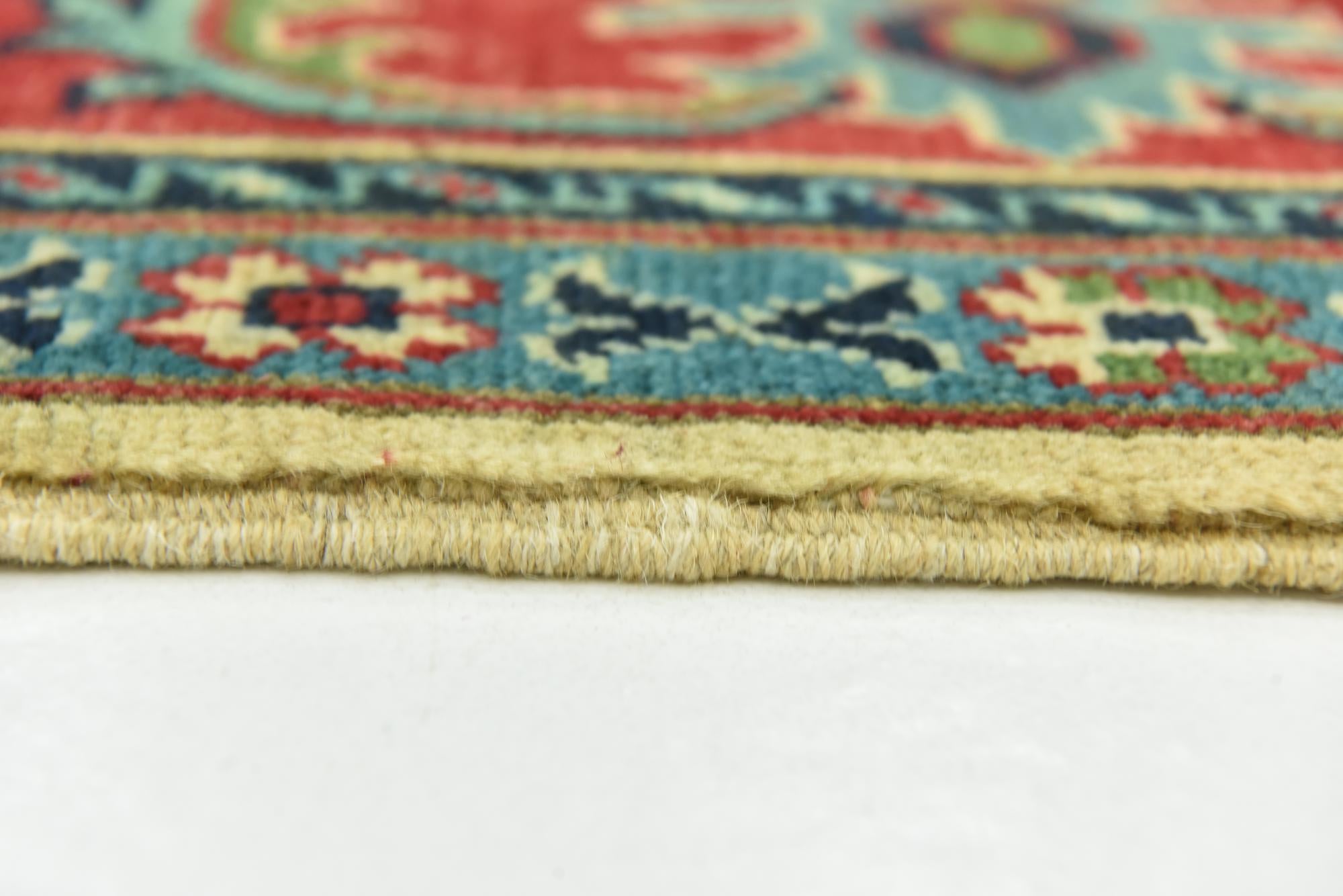 6' 7 x 9' 3 Hand Knotted Kazak Rug