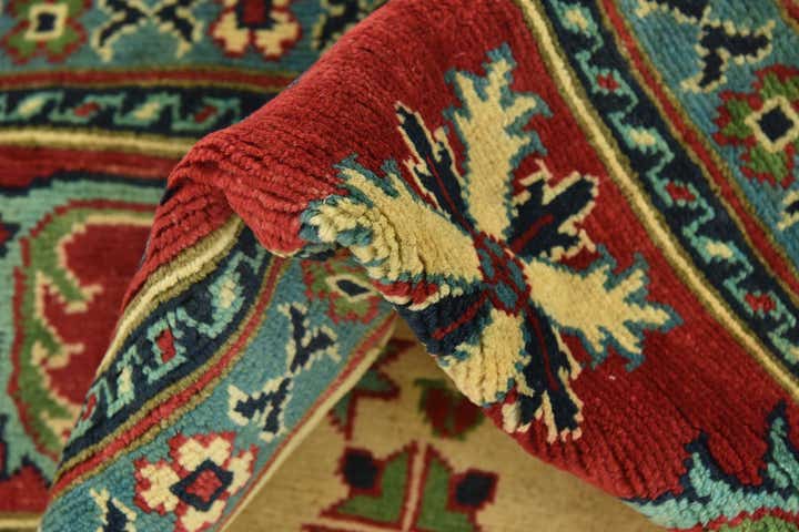 6' 7 x 9' 3 Hand Knotted Kazak Rug