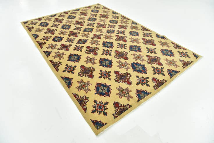 Detail image of 6' 8 x 9' 6 Hand Knotted Kazak Rug