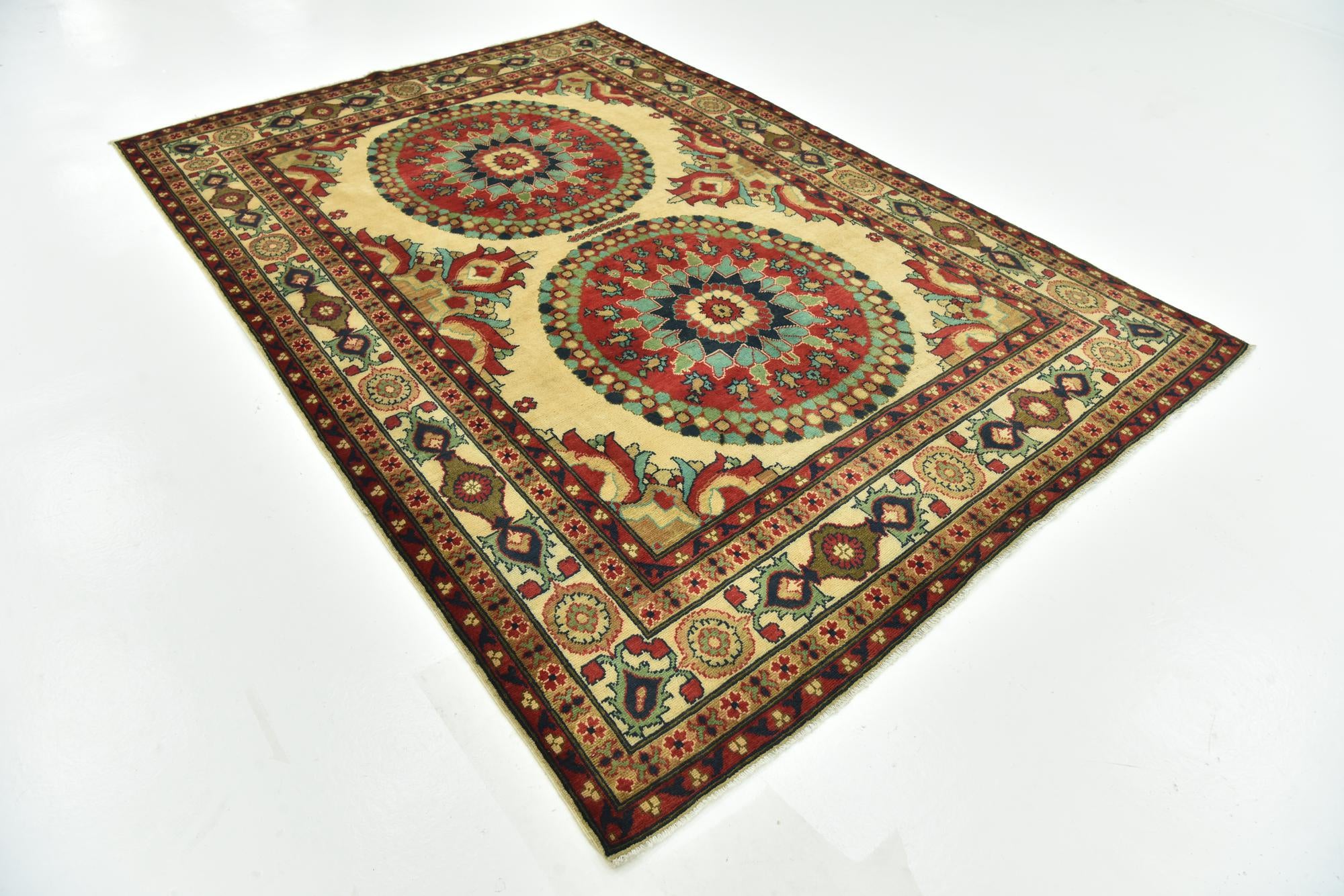 6' 6 x 9' 6 Hand Knotted Kazak Rug