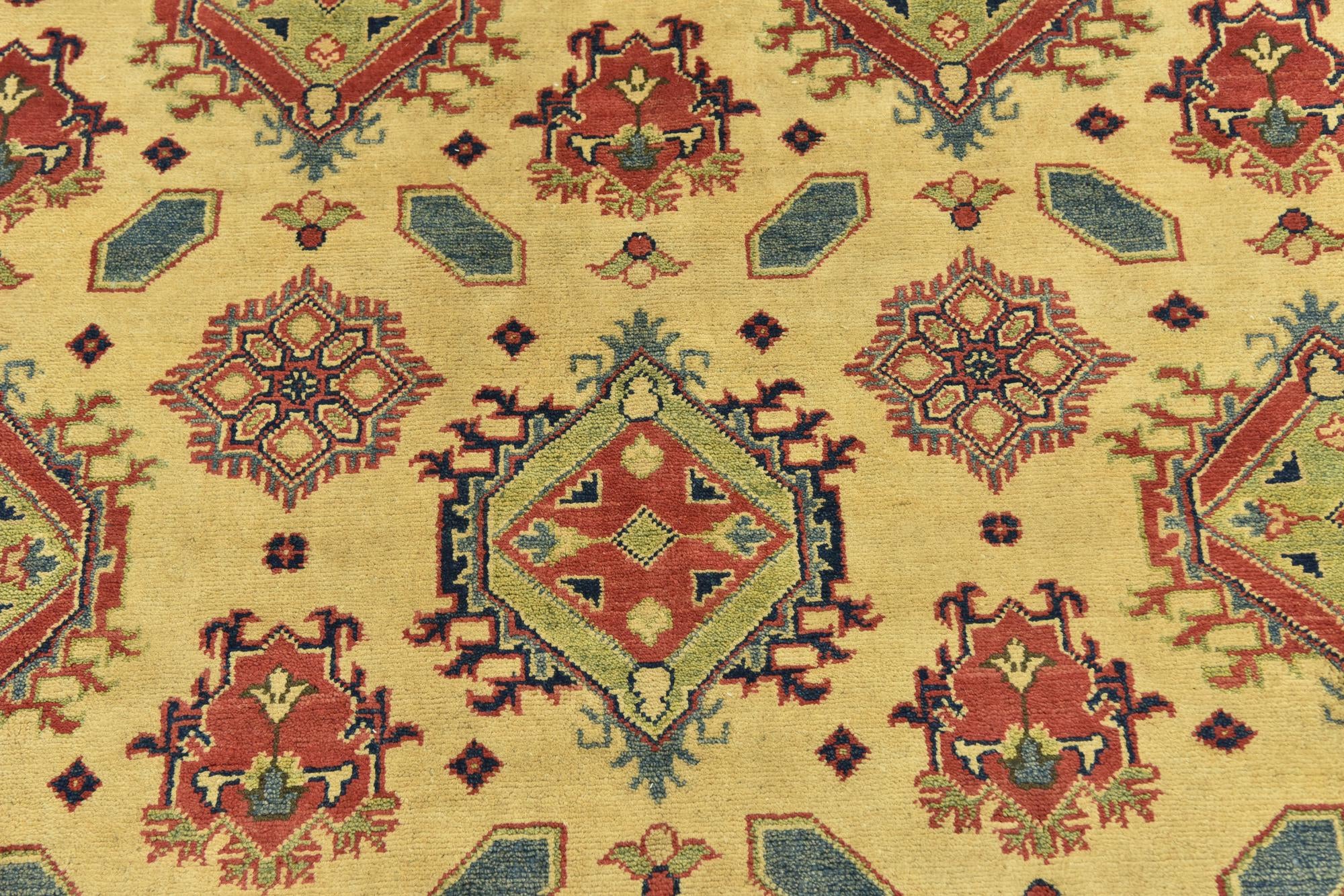 6' 7 x 9' 9 Hand Knotted Kazak Rug