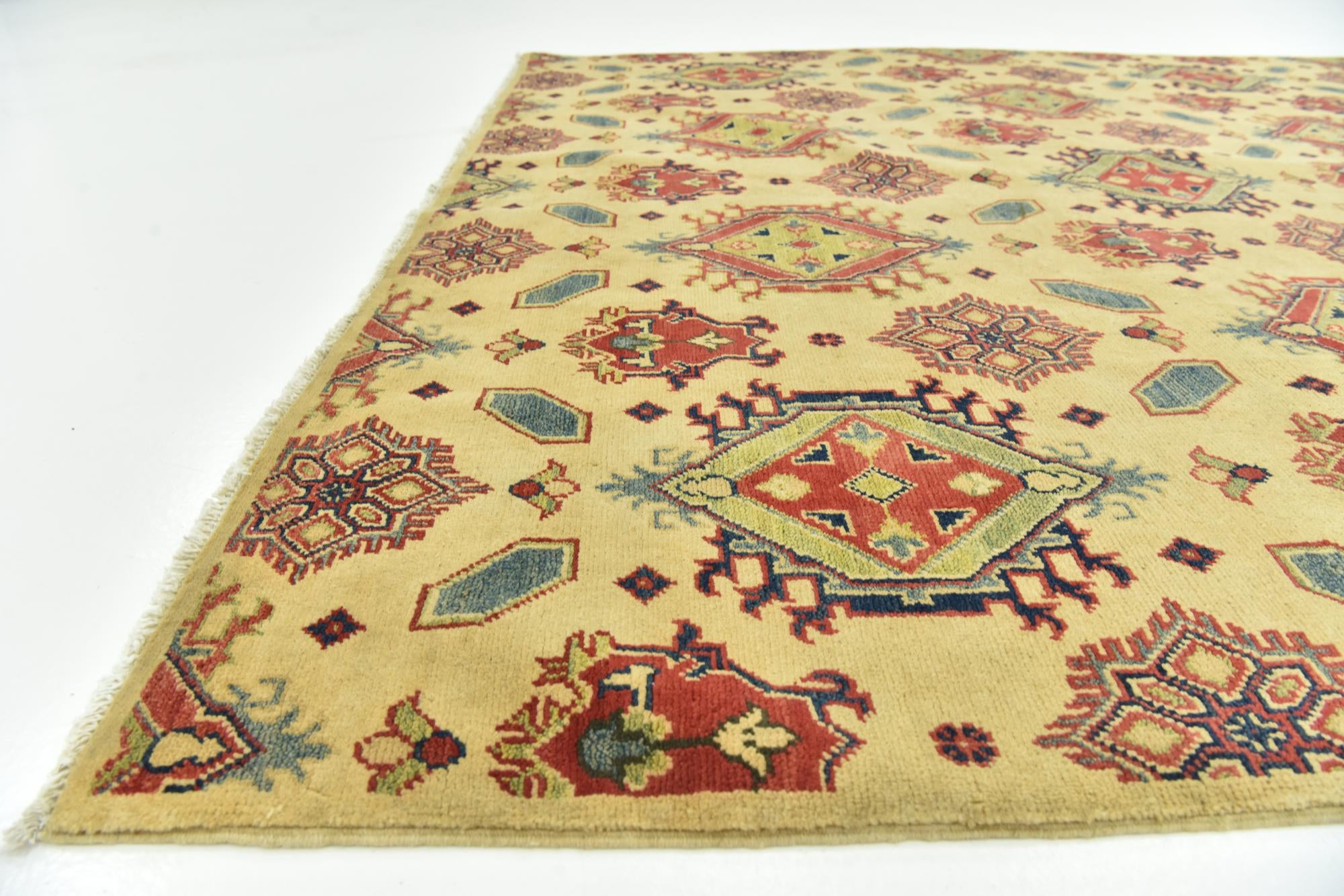 6' 7 x 9' 9 Hand Knotted Kazak Rug