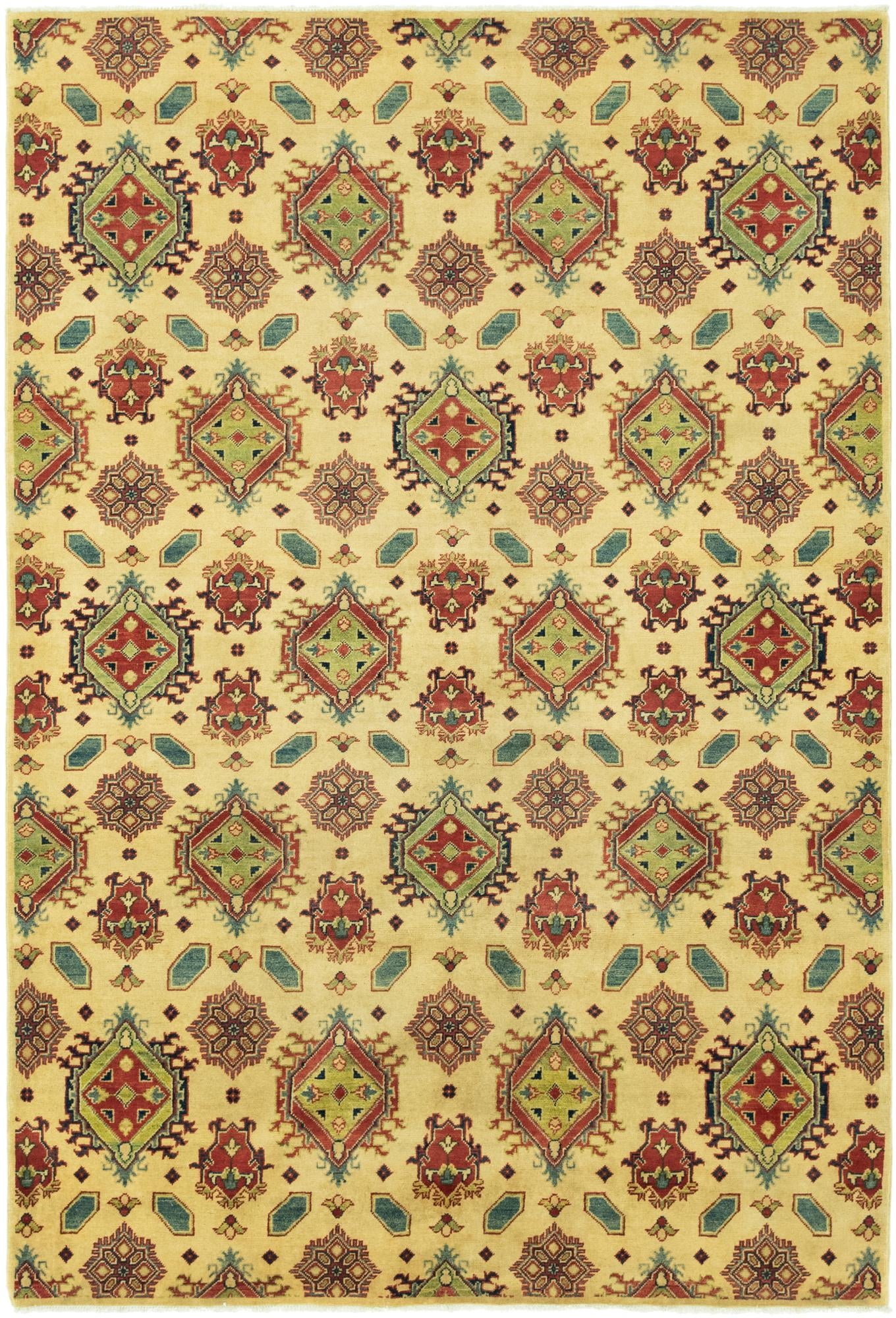 6' 7 x 9' 9 Hand Knotted Kazak Rug