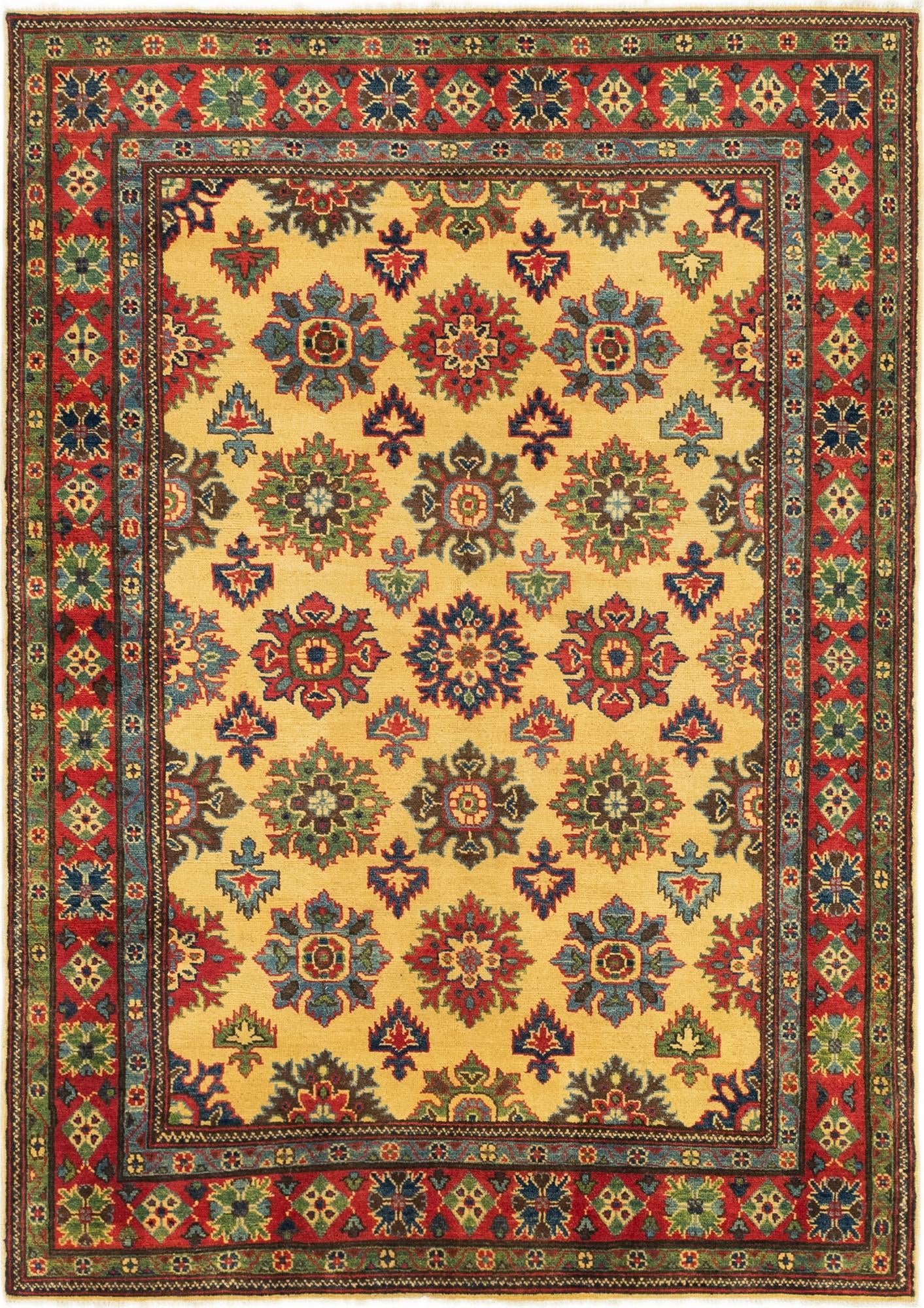 5' x 7' Hand Knotted Kazak Rug