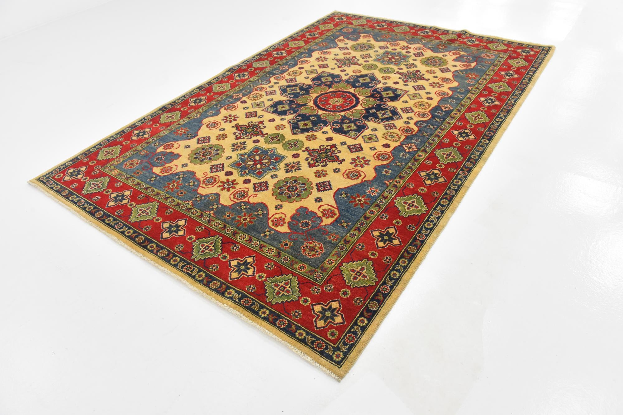6' 8 x 10' 1 Hand Knotted Kazak Rug