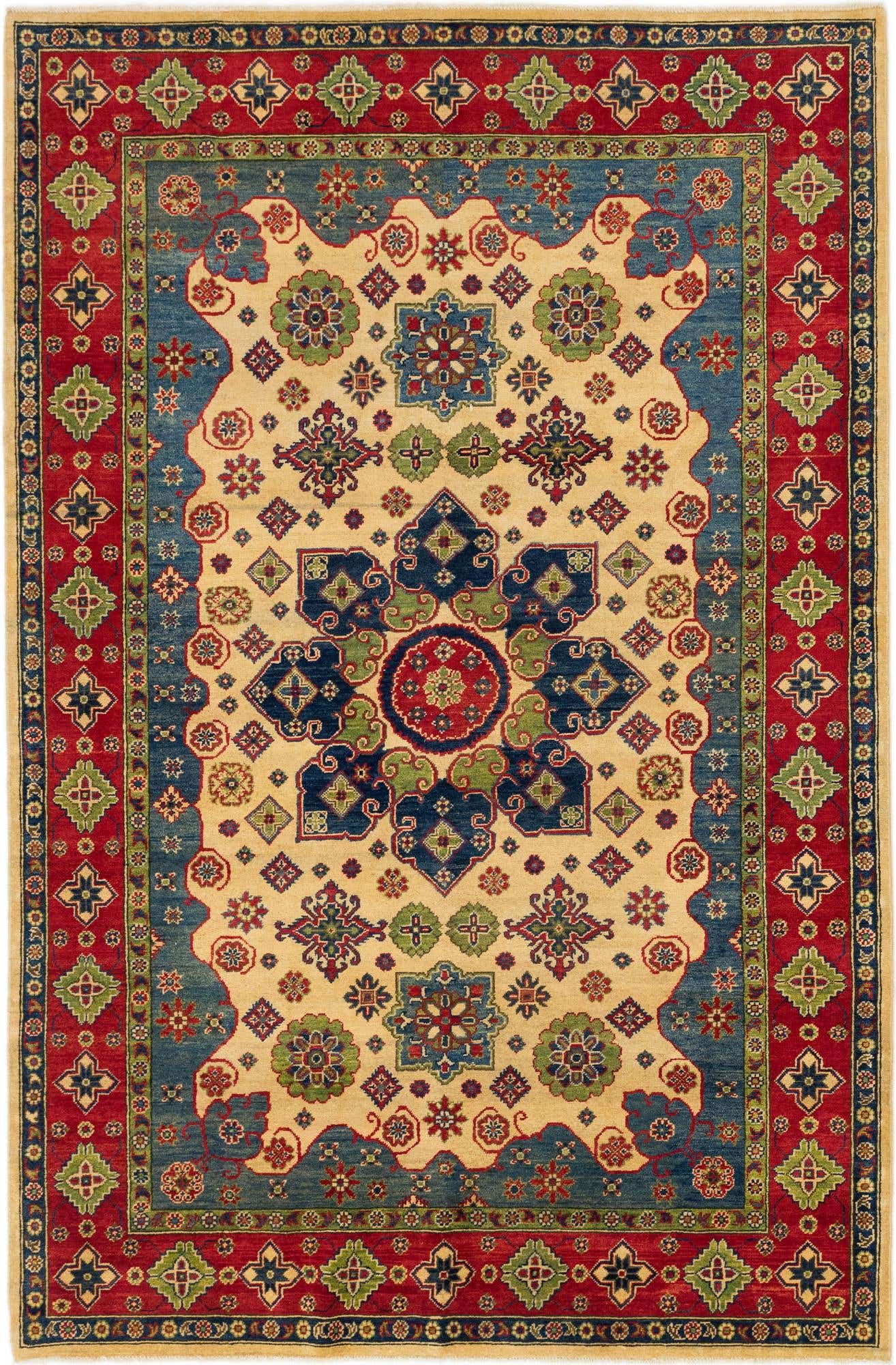 6' 8 x 10' 1 Hand Knotted Kazak Rug