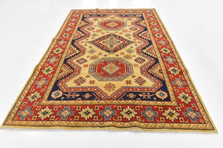6' 1 x 9' 7 Hand Knotted Kazak Rug