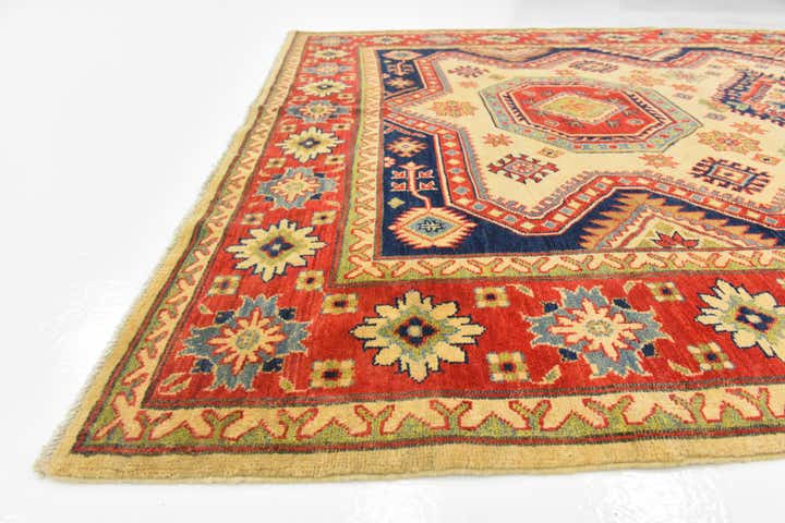 6' 1 x 9' 7 Hand Knotted Kazak Rug