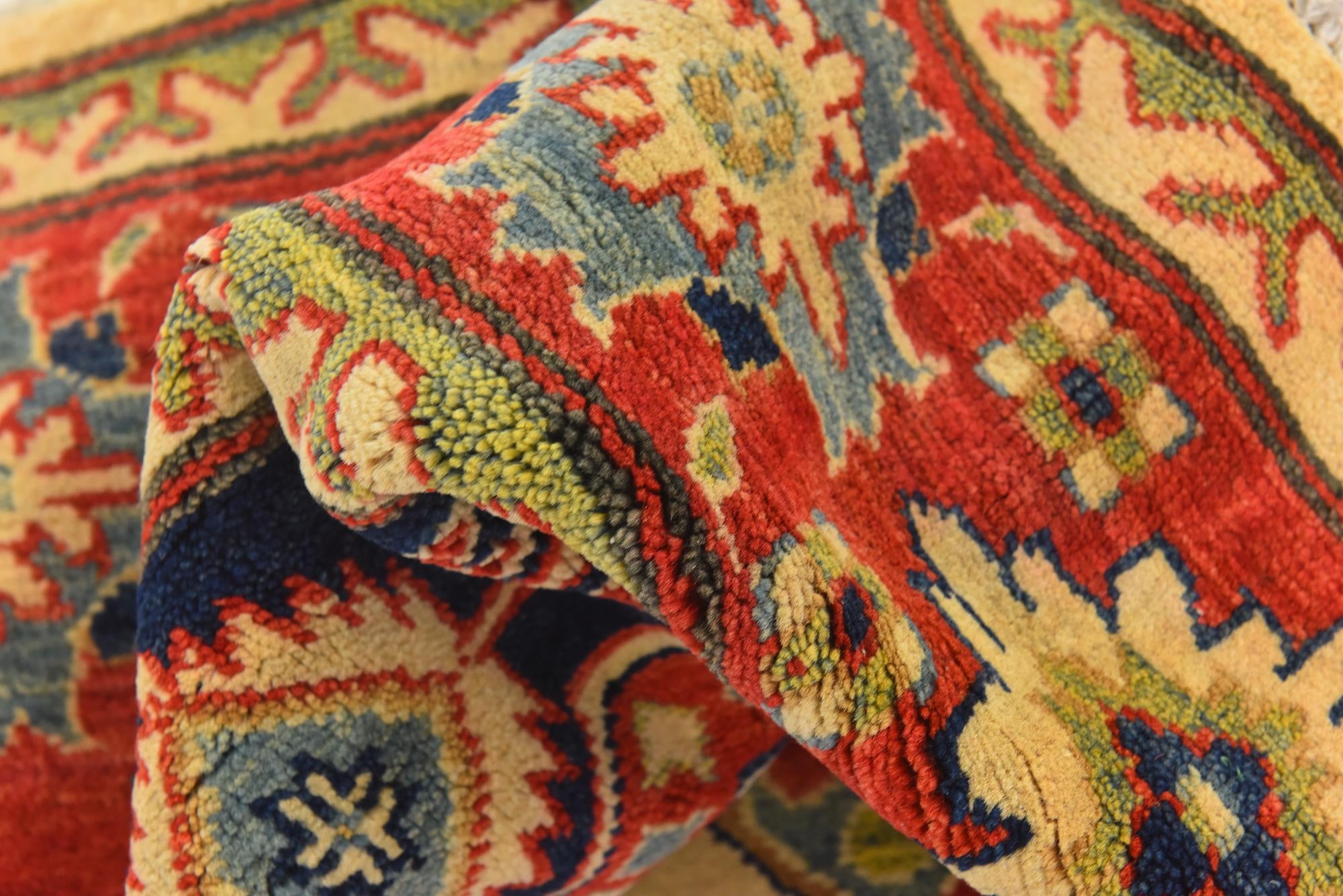 6' 1 x 9' 7 Hand Knotted Kazak Rug