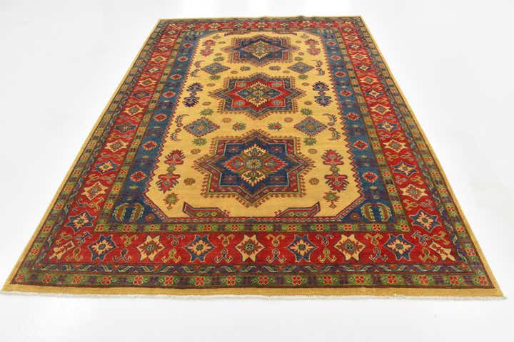 6' 8 x 9' 8 Hand Knotted Kazak Rug