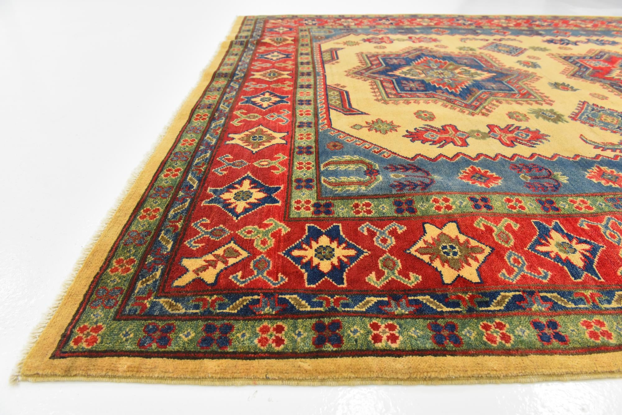 6' 8 x 9' 8 Hand Knotted Kazak Rug