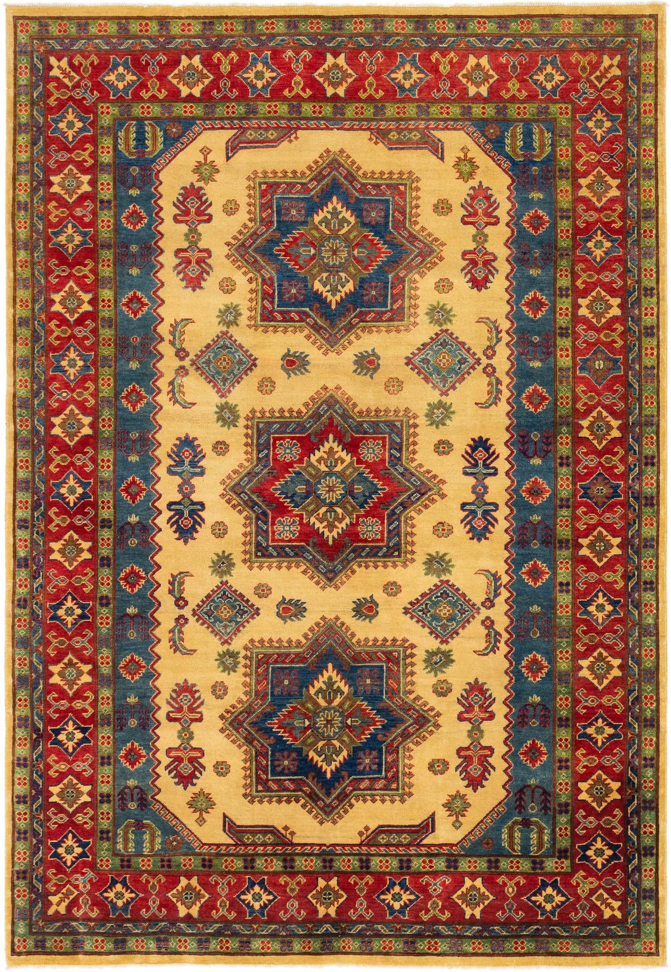 6' 8 x 9' 8 Hand Knotted Kazak Rug