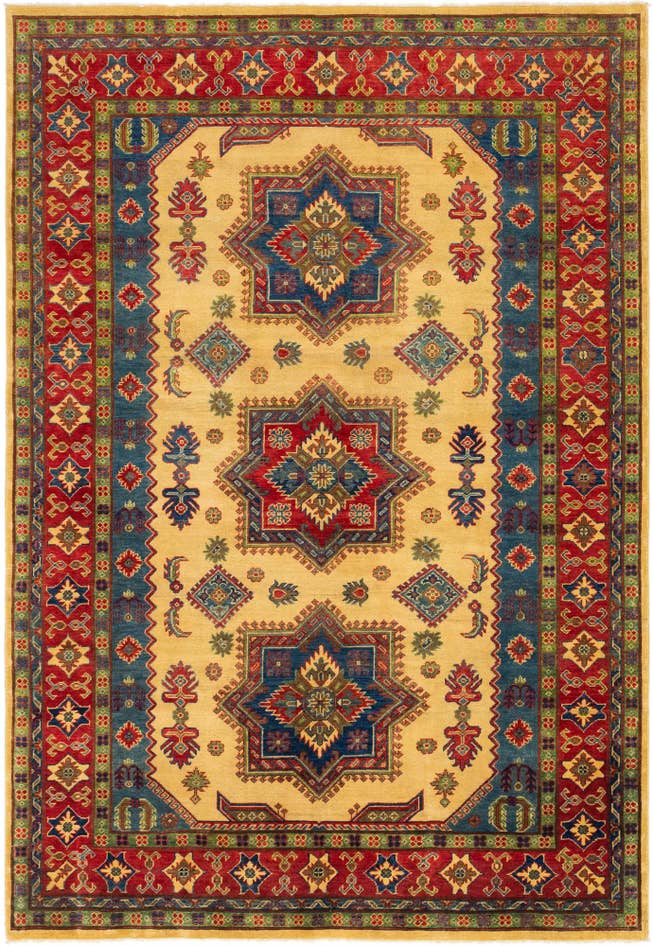 Detail image of 6' 8 x 9' 8 Hand Knotted Kazak Rug