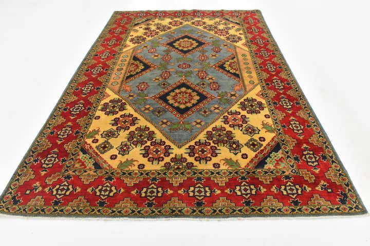 6' 8 x 9' 11 Hand Knotted Kazak Rug